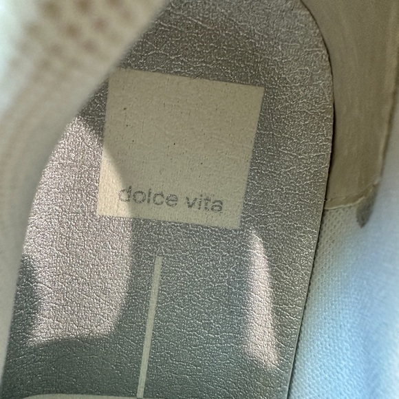 dolce vita Leather Platform Sneakers Size 7 White - Picture 5 of 9